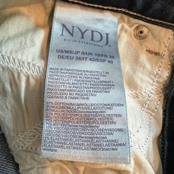 NYDJ Womens Marilyn Vantage Straight-Leg Jeans Sz 6 Zip Fly Lift Tuck Technology - Picture 7 of 11